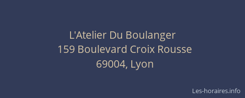 L'Atelier Du Boulanger