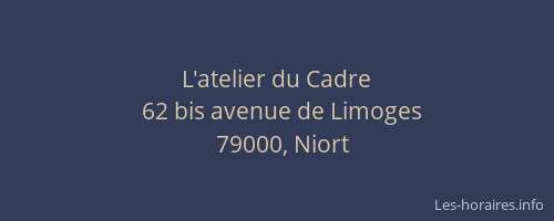 L'atelier du Cadre