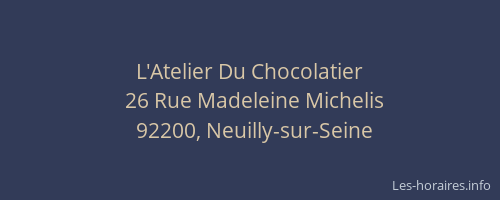 L'Atelier Du Chocolatier