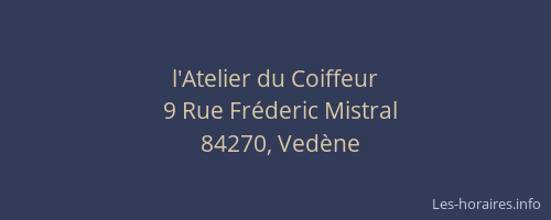 l'Atelier du Coiffeur