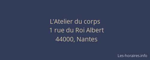 L'Atelier du corps