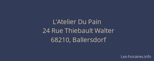 L'Atelier Du Pain