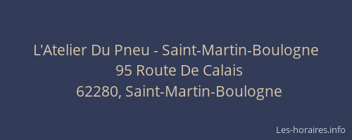 L'Atelier Du Pneu - Saint-Martin-Boulogne