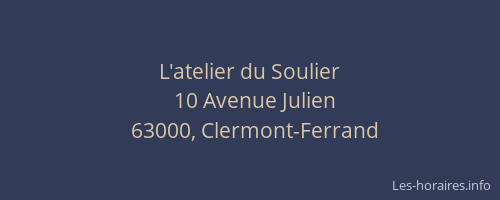 L'atelier du Soulier