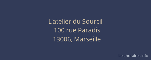 L'atelier du Sourcil