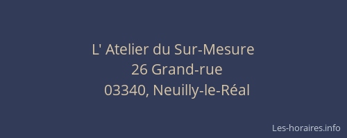 L' Atelier du Sur-Mesure