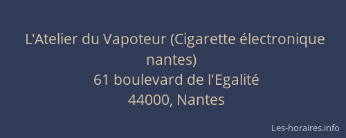 L'Atelier du Vapoteur (Cigarette électronique nantes)