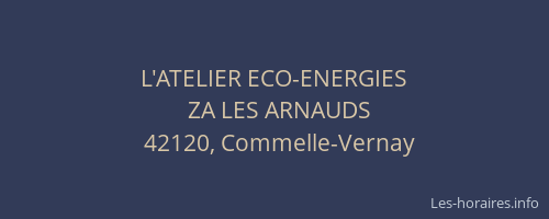 L'ATELIER ECO-ENERGIES