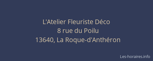 L'Atelier Fleuriste Déco
