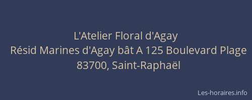 L'Atelier Floral d'Agay