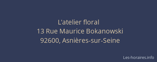 L'atelier floral