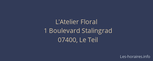 L'Atelier Floral