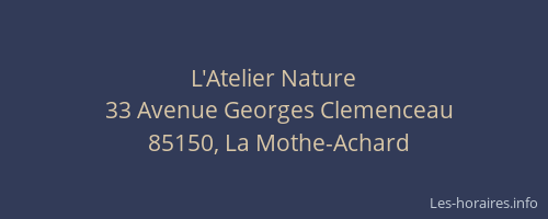 L'Atelier Nature