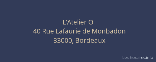 L'Atelier O