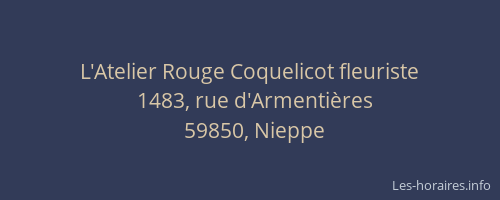 L'Atelier Rouge Coquelicot fleuriste
