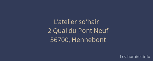 L'atelier so'hair