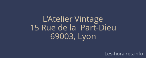 L'Atelier Vintage