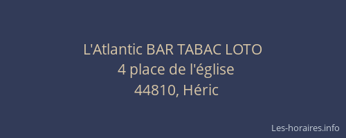L'Atlantic BAR TABAC LOTO