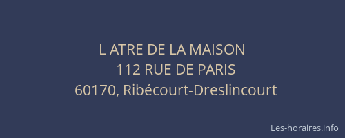 L ATRE DE LA MAISON