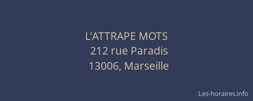 L'ATTRAPE MOTS