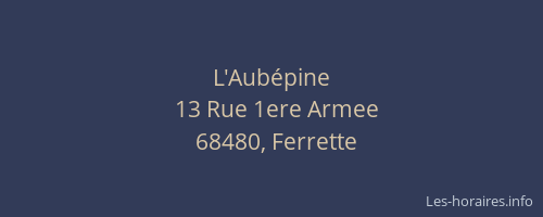 L'Aub&eacute;pine