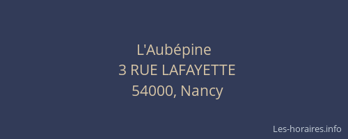 L'Aubépine