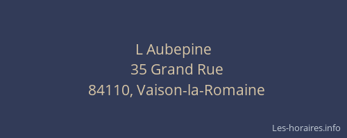 L Aubepine