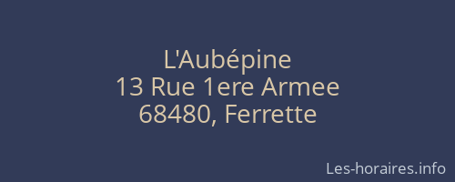 L'Aubépine