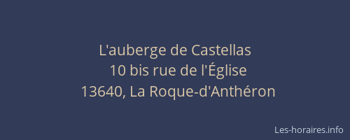 L'auberge de Castellas