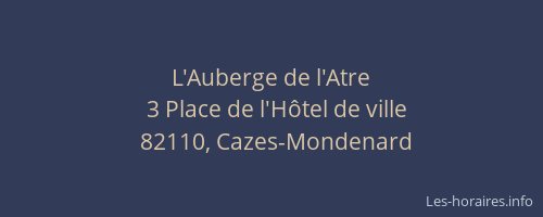 L'Auberge de l'Atre