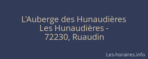 L'Auberge des Hunaudières