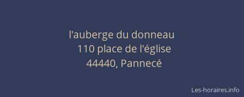 l'auberge du donneau