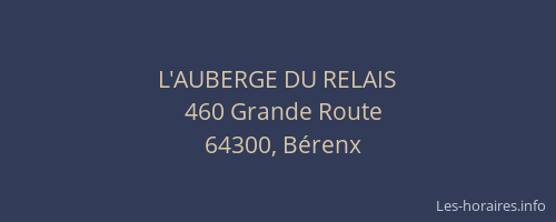 L'AUBERGE DU RELAIS