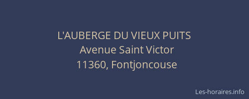 L'AUBERGE DU VIEUX PUITS
