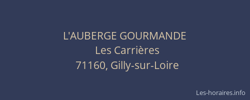 L'AUBERGE GOURMANDE