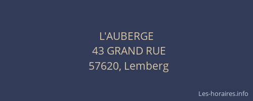 L'AUBERGE
