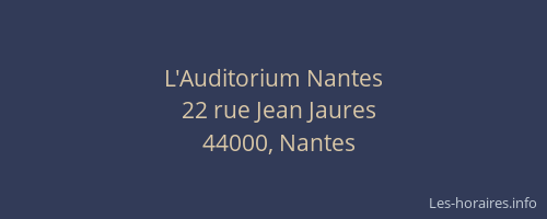 L'Auditorium Nantes