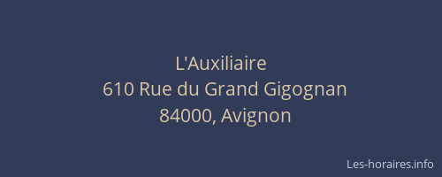 L'Auxiliaire