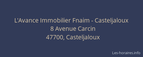 L'Avance Immobilier Fnaim - Casteljaloux