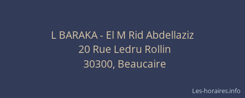 L BARAKA - El M Rid Abdellaziz