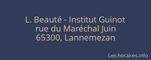 L. Beauté - Institut Guinot