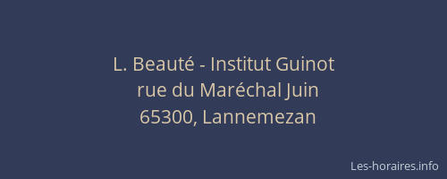 L. Beaut&eacute; - Institut Guinot