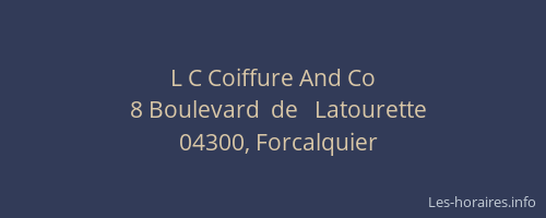 L C Coiffure And Co