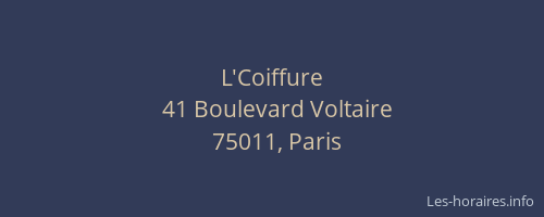 L'Coiffure