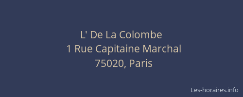 L' De La Colombe