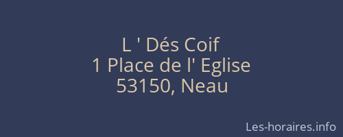 L ' Dés Coif