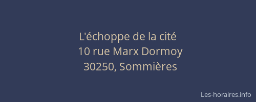 L'échoppe de la cité