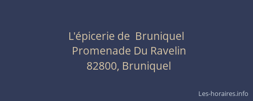 L'&eacute;picerie de  Bruniquel