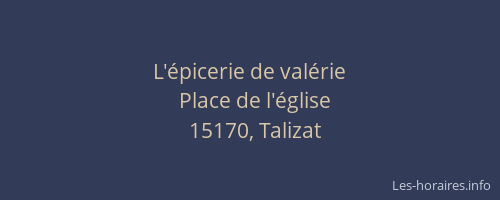 L'&eacute;picerie de val&eacute;rie