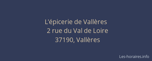 L'épicerie de Vallères